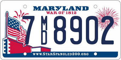 MD license plate 7MD8902