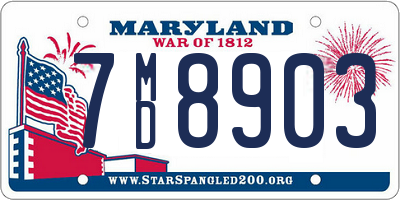 MD license plate 7MD8903