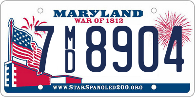 MD license plate 7MD8904