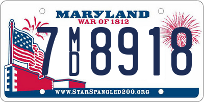 MD license plate 7MD8918