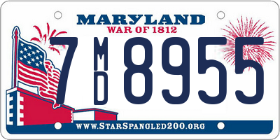 MD license plate 7MD8955