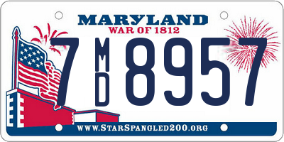 MD license plate 7MD8957