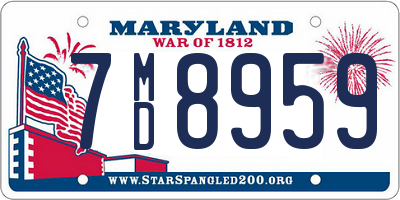 MD license plate 7MD8959