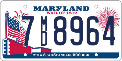 MD license plate 7MD8964