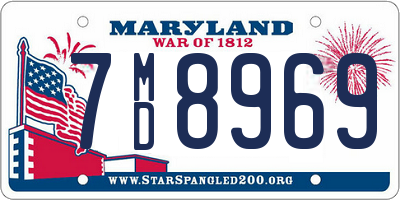 MD license plate 7MD8969