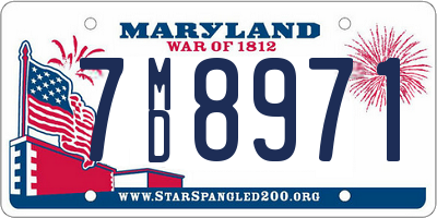 MD license plate 7MD8971