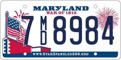 MD license plate 7MD8984