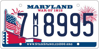 MD license plate 7MD8995
