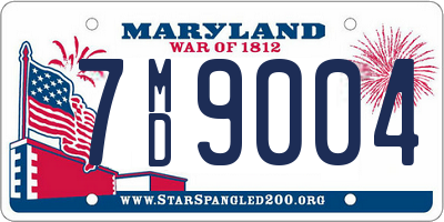 MD license plate 7MD9004