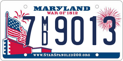 MD license plate 7MD9013