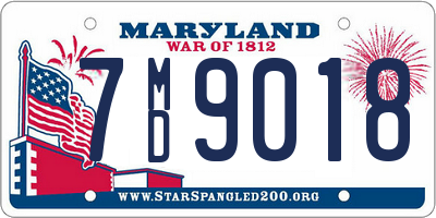 MD license plate 7MD9018