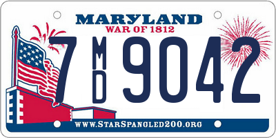 MD license plate 7MD9042