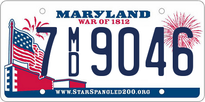 MD license plate 7MD9046