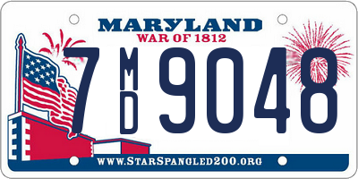 MD license plate 7MD9048