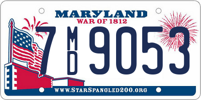 MD license plate 7MD9053