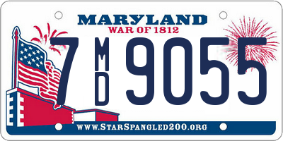 MD license plate 7MD9055