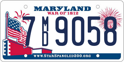 MD license plate 7MD9058