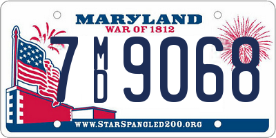 MD license plate 7MD9068