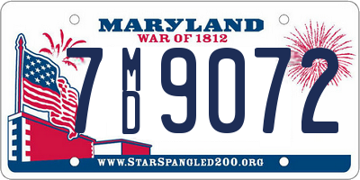MD license plate 7MD9072