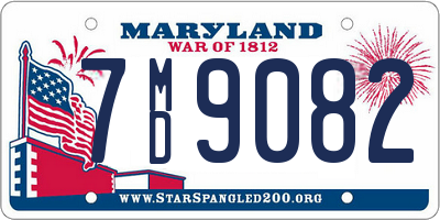 MD license plate 7MD9082