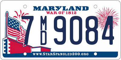 MD license plate 7MD9084