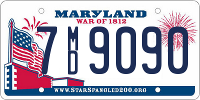 MD license plate 7MD9090