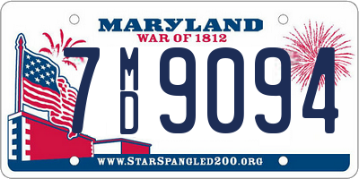 MD license plate 7MD9094