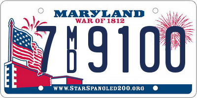 MD license plate 7MD9100