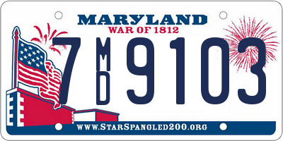 MD license plate 7MD9103