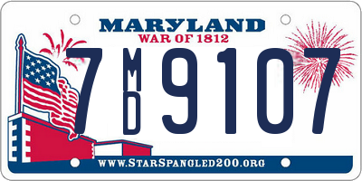 MD license plate 7MD9107