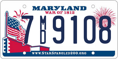 MD license plate 7MD9108