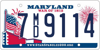 MD license plate 7MD9114