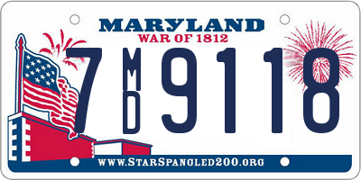 MD license plate 7MD9118