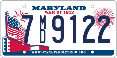 MD license plate 7MD9122