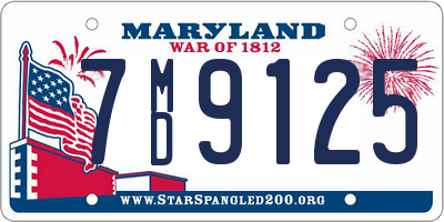 MD license plate 7MD9125