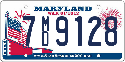 MD license plate 7MD9128