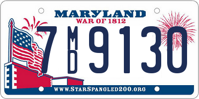 MD license plate 7MD9130