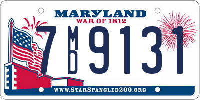 MD license plate 7MD9131