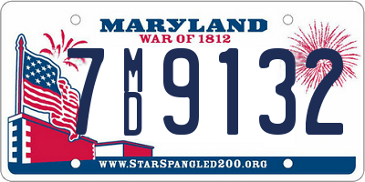 MD license plate 7MD9132