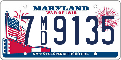 MD license plate 7MD9135