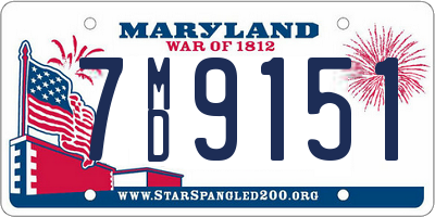 MD license plate 7MD9151