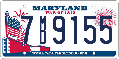 MD license plate 7MD9155
