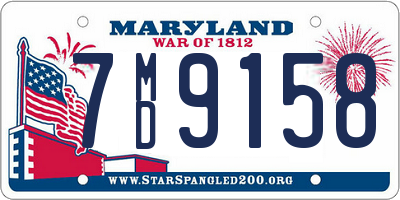 MD license plate 7MD9158