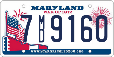 MD license plate 7MD9160