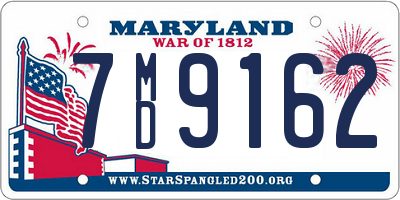 MD license plate 7MD9162