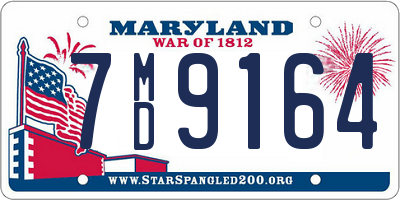 MD license plate 7MD9164