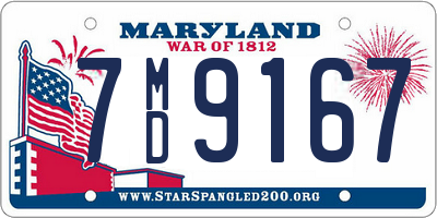 MD license plate 7MD9167