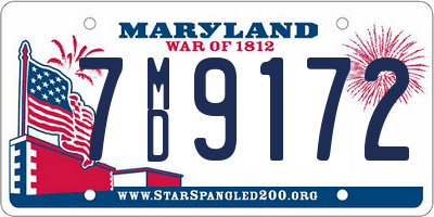 MD license plate 7MD9172