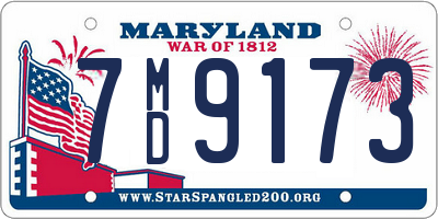 MD license plate 7MD9173