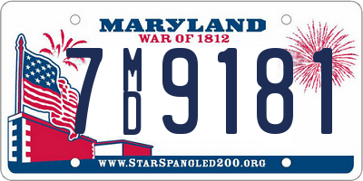 MD license plate 7MD9181